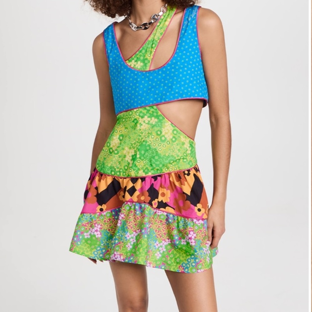 Shopbop Bruce Glen E. T. Mixed Print Tiered Dress